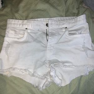 White H&M jeans shorts